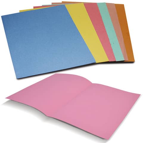 Cartelline semplici EURO-CART Cartoncino Manilla 25x35 cm gr. 145 rosa conf. da 100 pezzi - CM01RS145_DESK